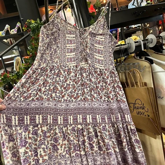 Angie Purple Floral Maxi Dress - Picture 2 of 2